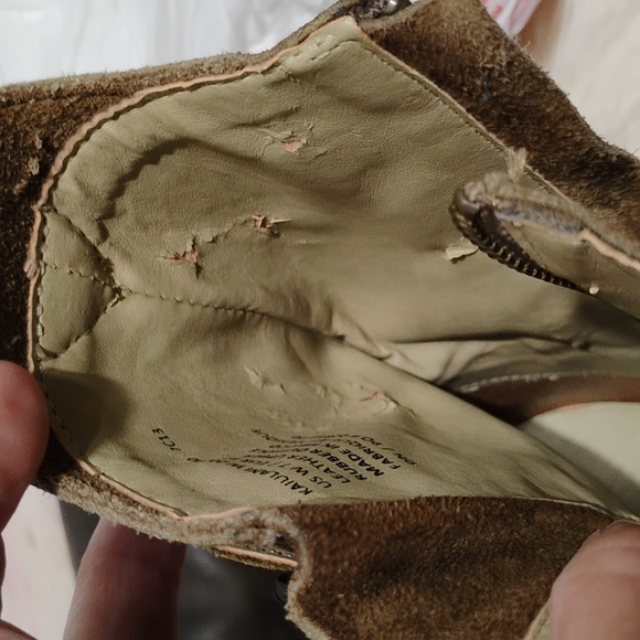 Olukai Kalulani Boot Seal Brown Mustang Distressed Boots Sz.7 Gently Worn - Picture 14 of 16